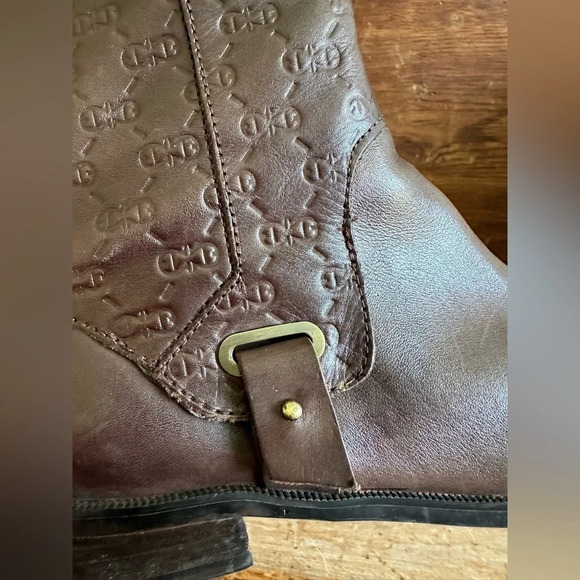 NWOB Women’s ETIENNE AIGNER 8 LEATHER Tall Riding Boots - Picture 6 of 12